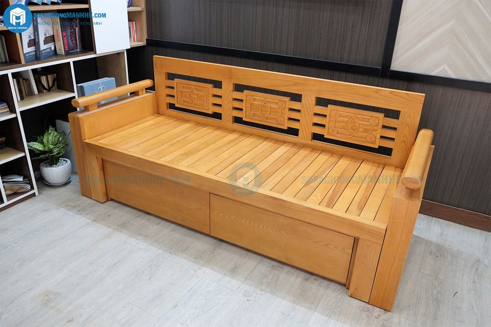 sofa gỗ giường
