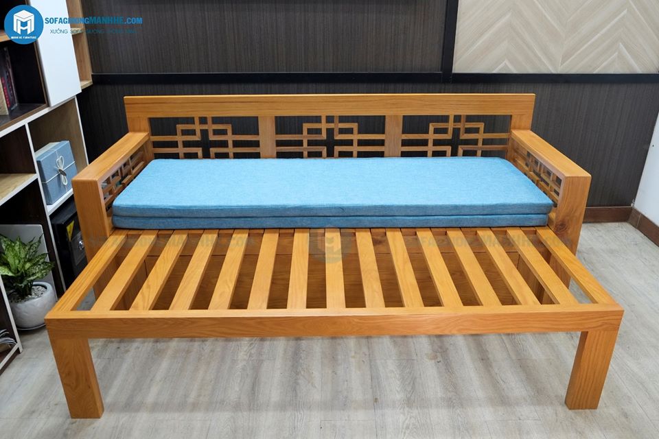 sofa gỗ giường nằm