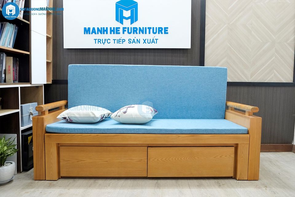 Ghế sofa kéo thành giường với thiết kế gọn gàng đến từ Sofa Giường Mạnh Hệ
